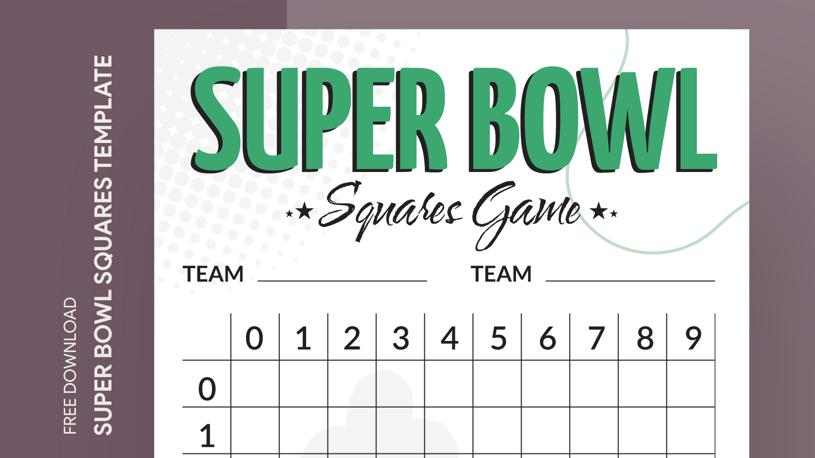 Free Printable :: 2016 Superbowl Betting Squares - Stylish Spoon