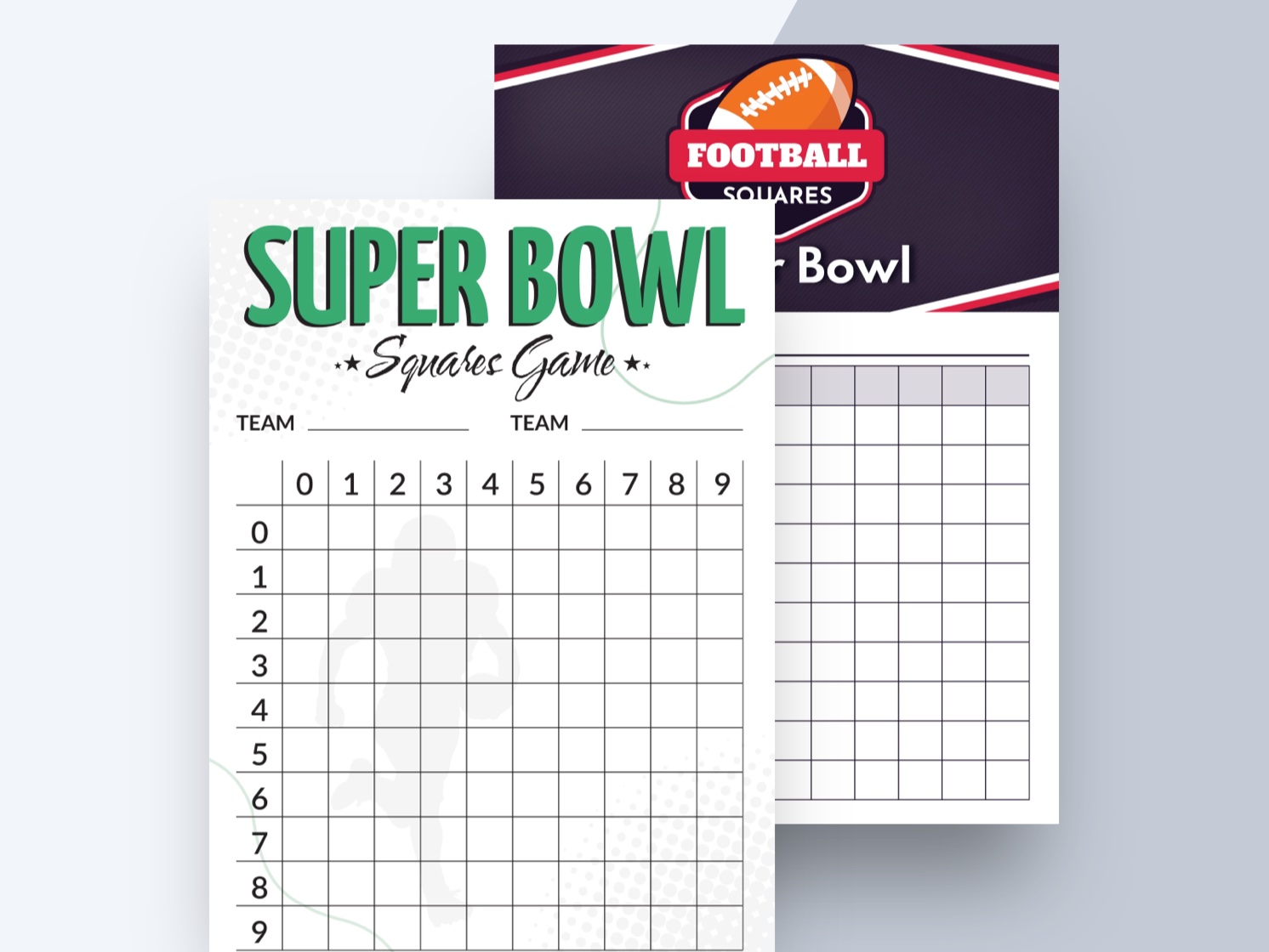 Super Bowl Squares Templates For Free Download