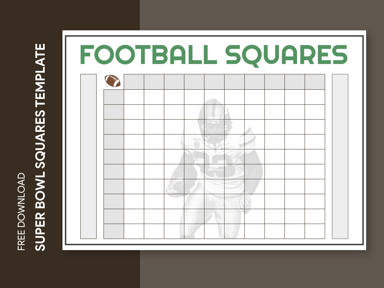 Super Bowl Pool Template Excel Super Bowl Pool Template Excel