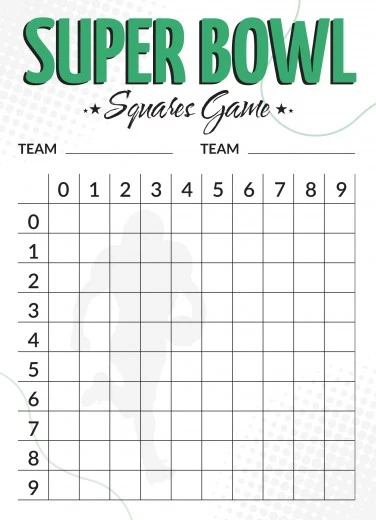 Printable Super Bowl Squares Free Google Docs Template 