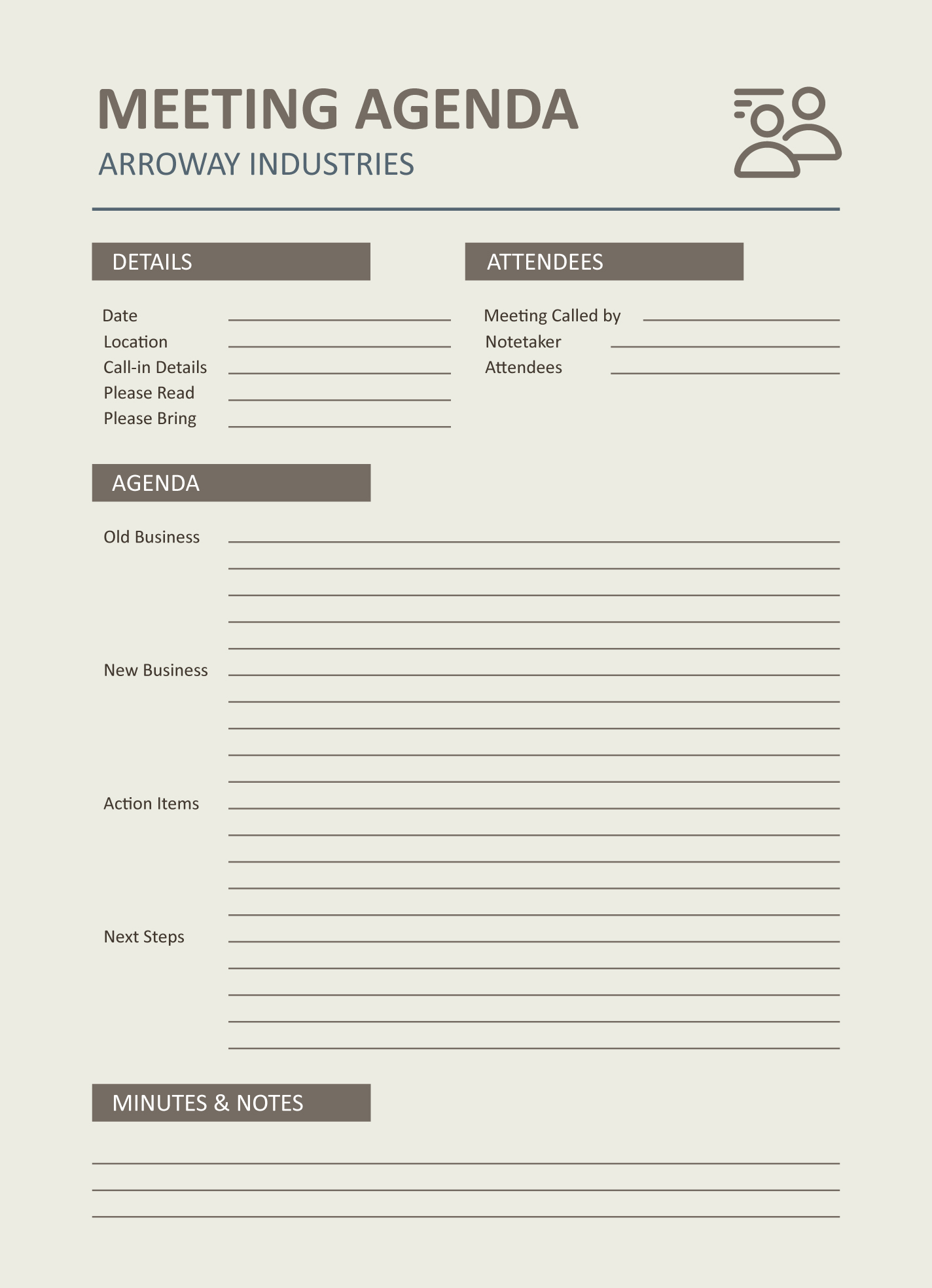 google doc meeting agenda template