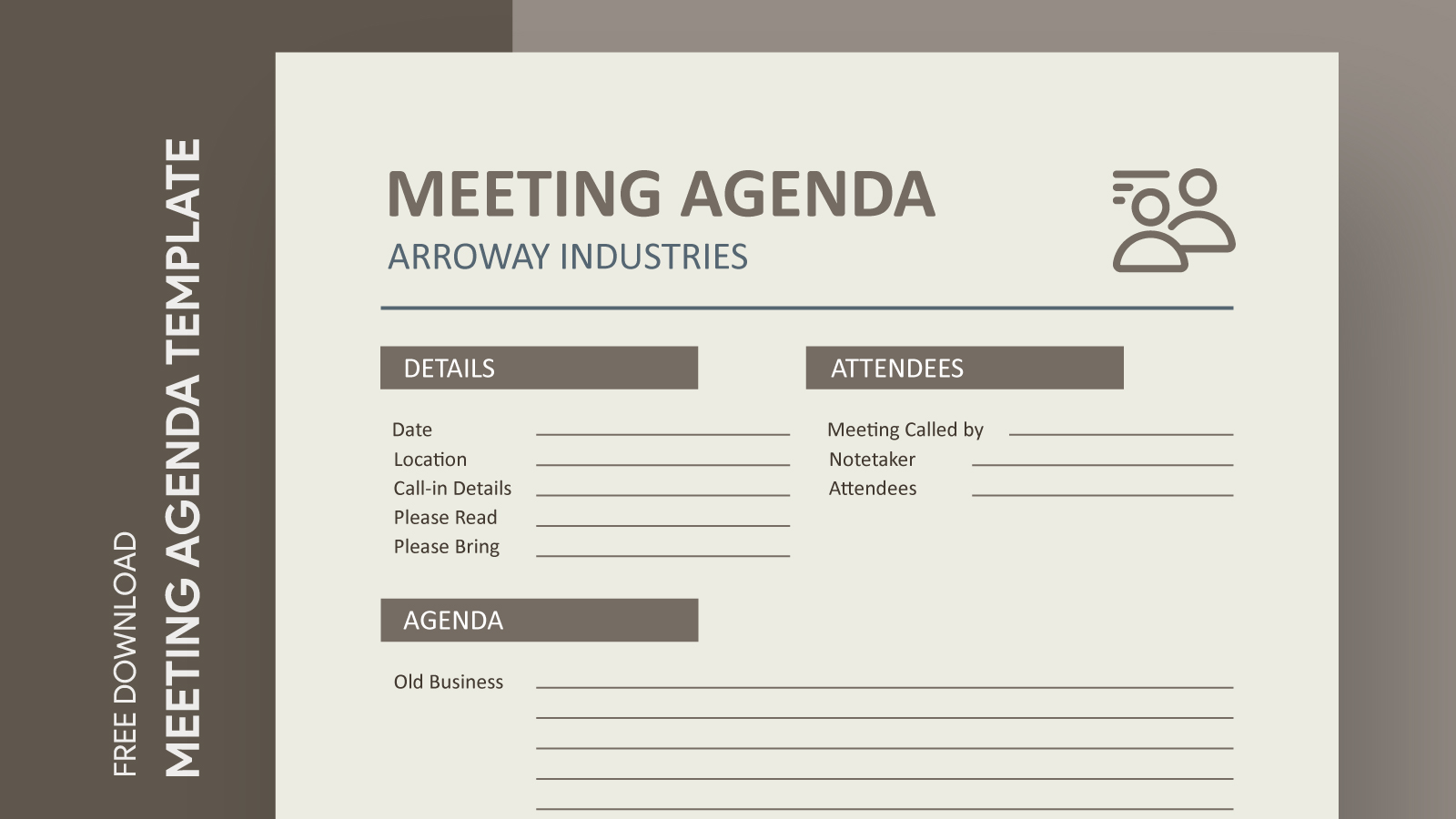 Team Meeting Agenda A4 Template by Keboto