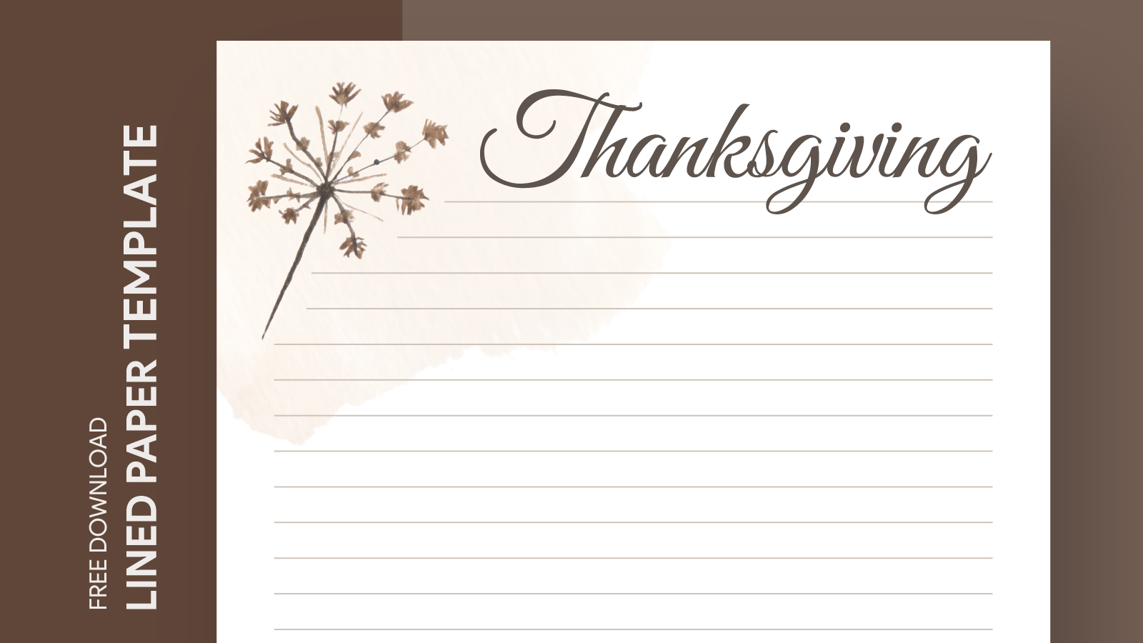 Thanksgiving Lined Paper Free Google Docs Template Gdoc io