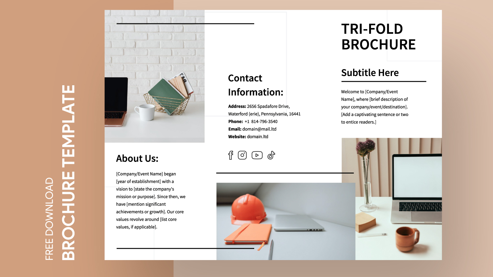Image 2 for Google Docs Tri Fold Brochure Template