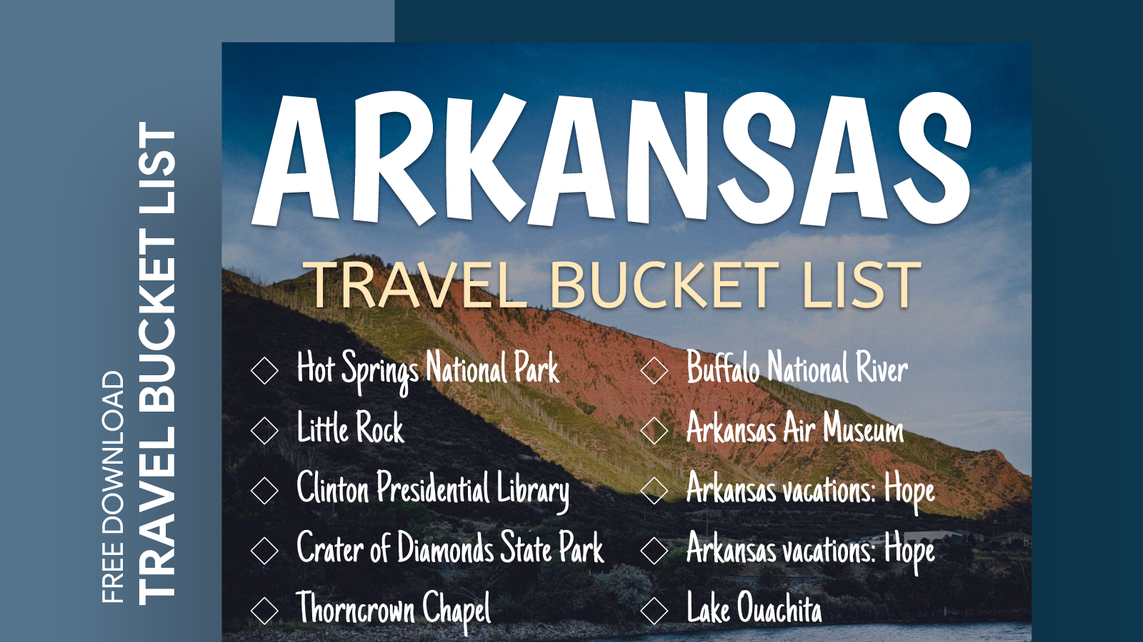 Arkansas Travel Bucket List Free Google Docs Template gdoc.io