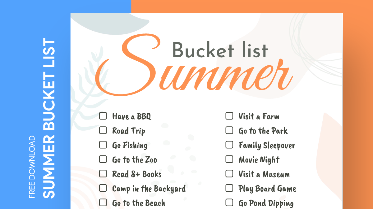 Summer Bucket List for Adults Free Google Docs Template gdoc io