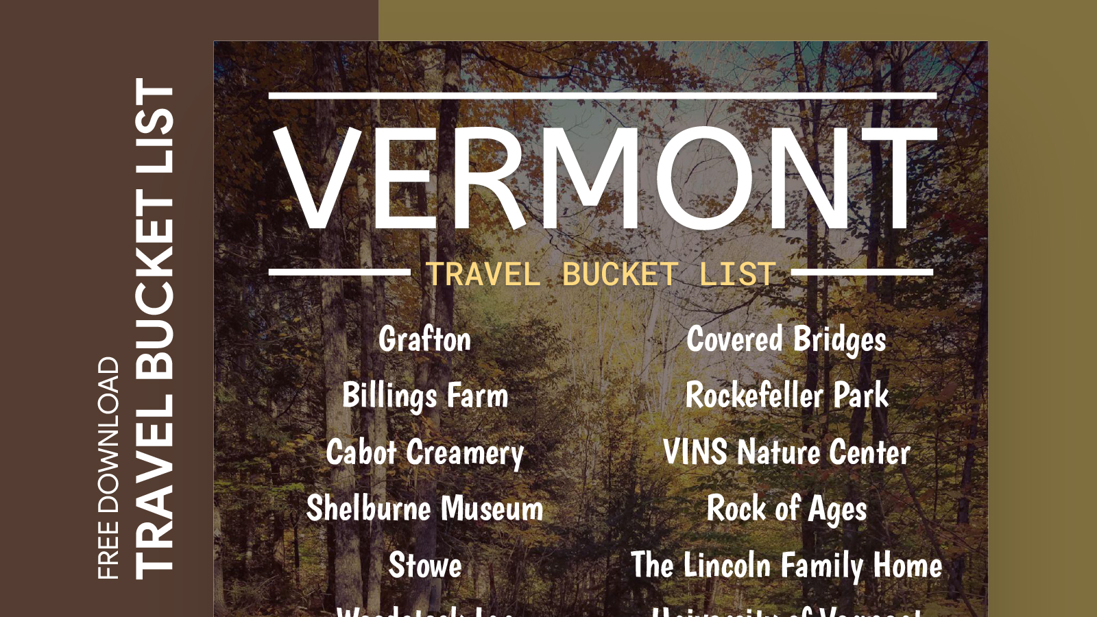 travel book for vermont