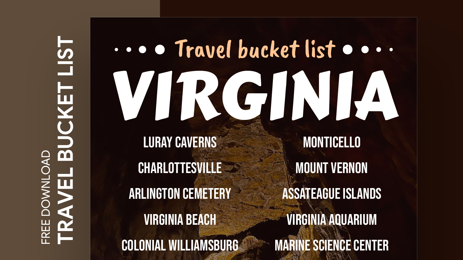 Virginia Travel Bucket List Free Google Docs Template gdoc.io