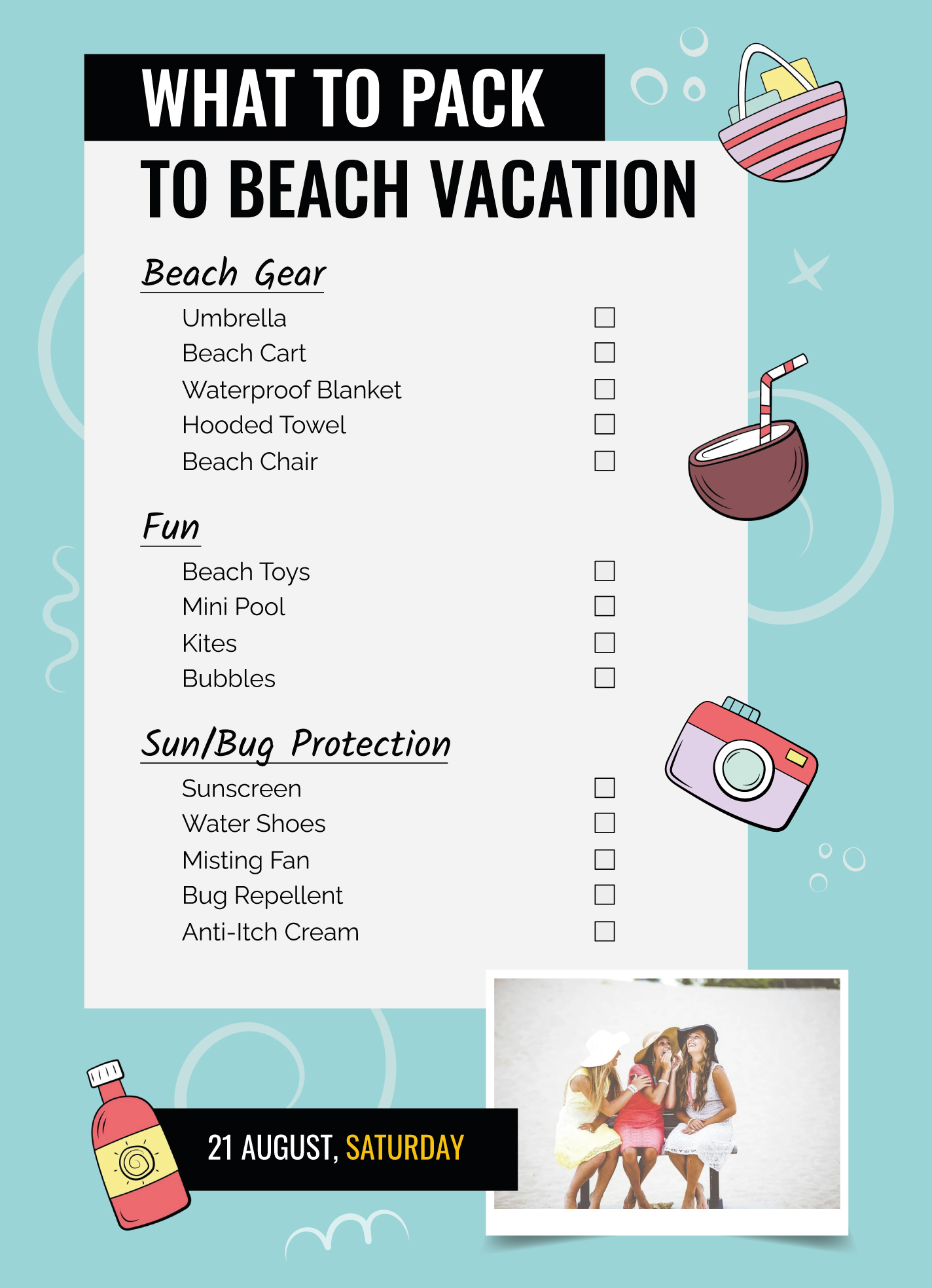 long weekend packing list