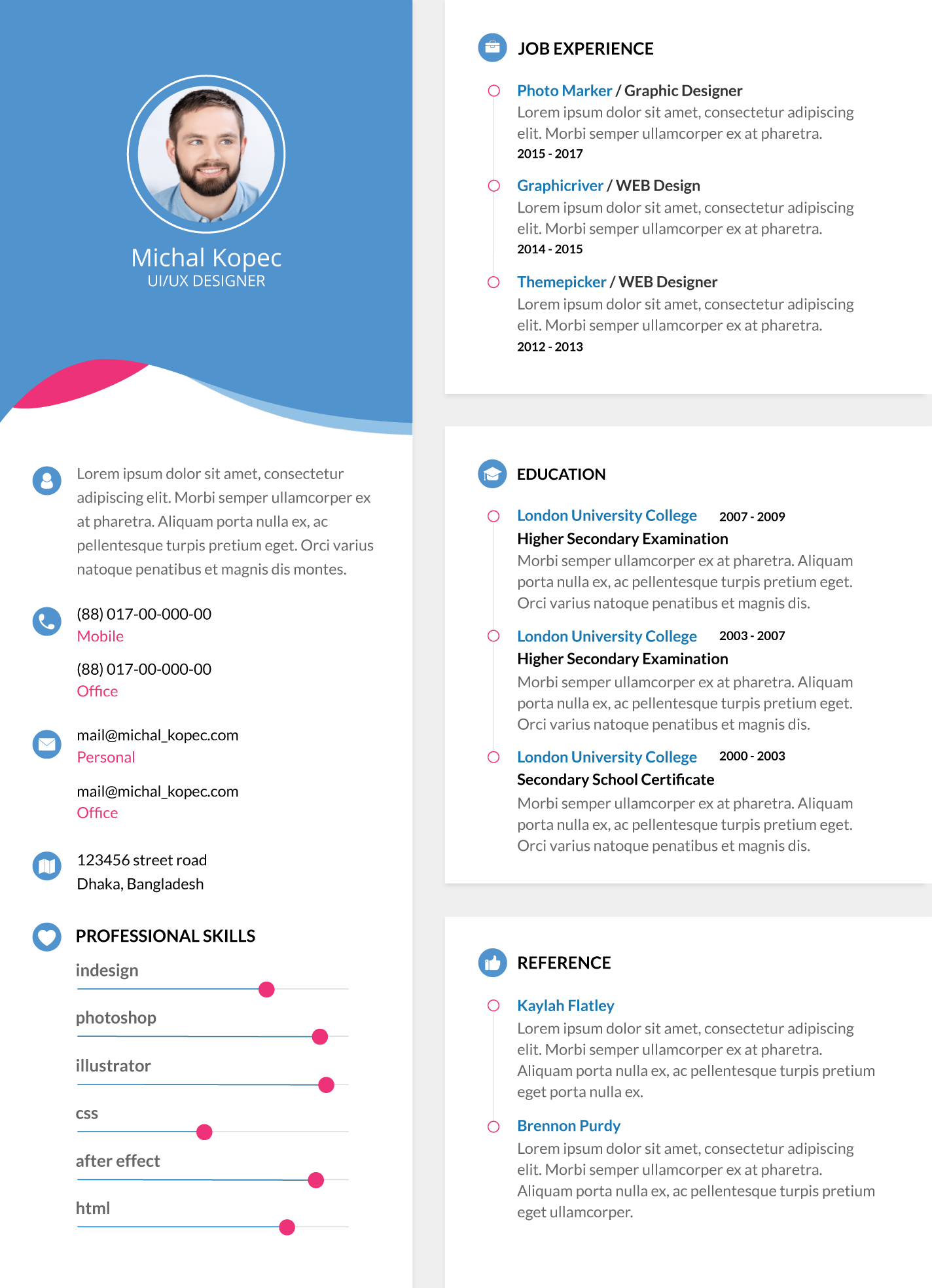 Web Designer CV Free Google Docs Template - gdoc.io