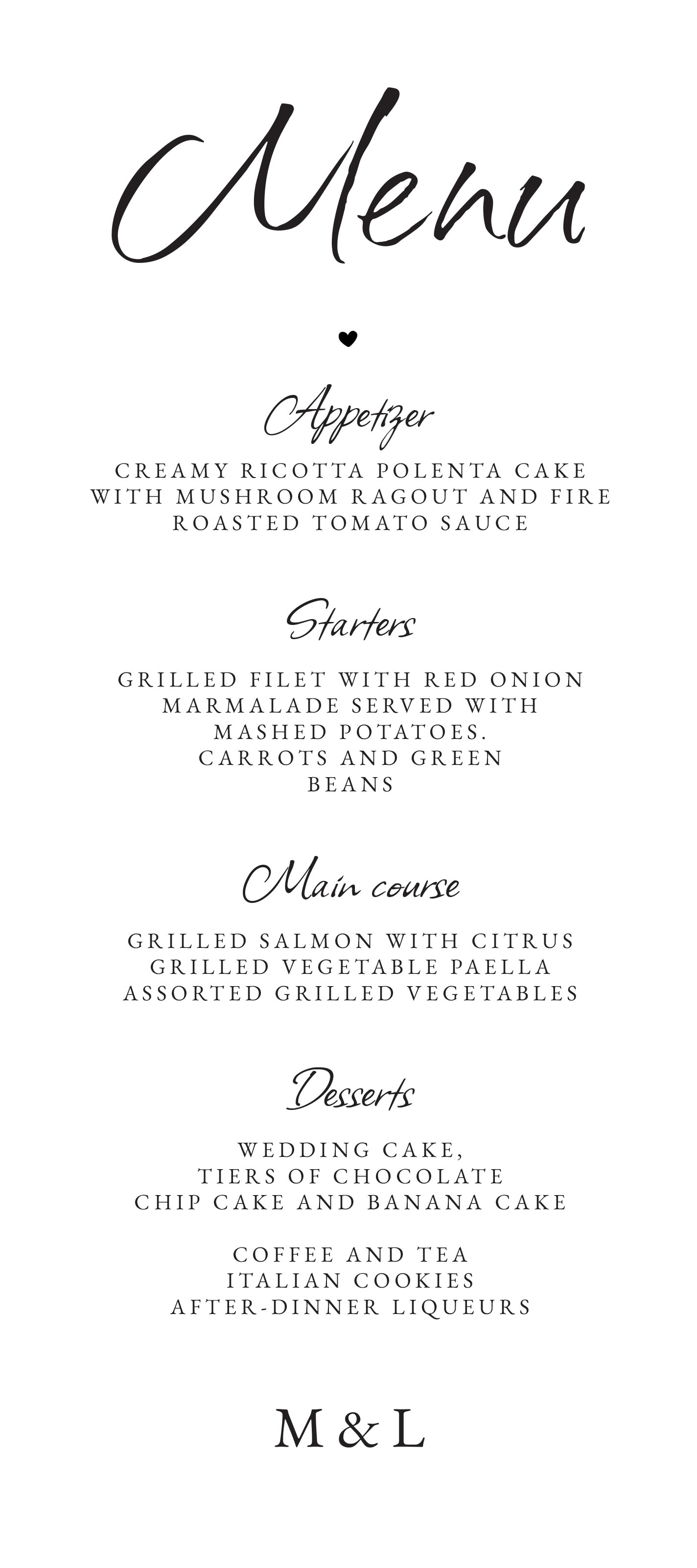 Wedding Menu Template Word Wedding Menu Template Word