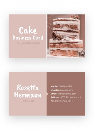 Free Homemade Cake Makers Business Card PSD Design Template - PsFiles