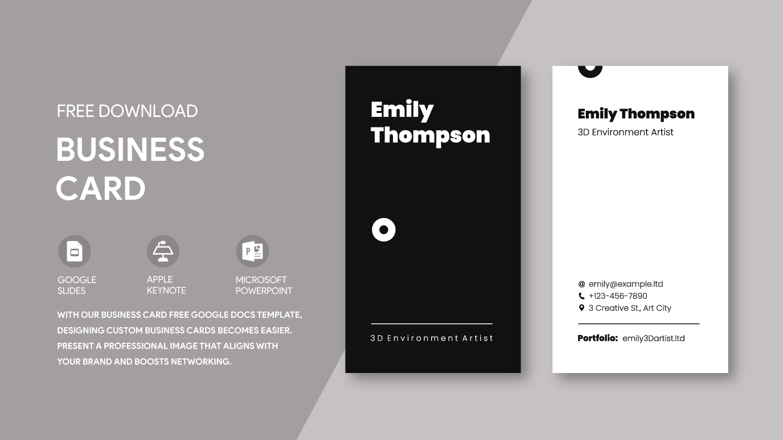 Business Card Free Google Docs Template - gdoc.io