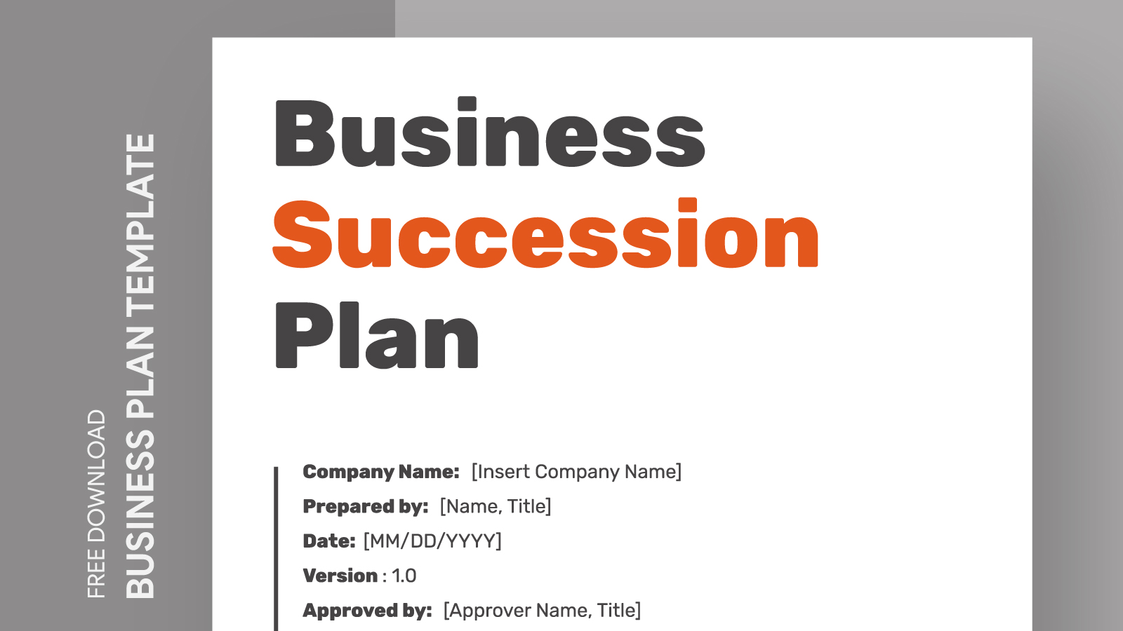 Business Succession Plan Free Google - Business Succession Plan Free Google Docs Template 1600x900