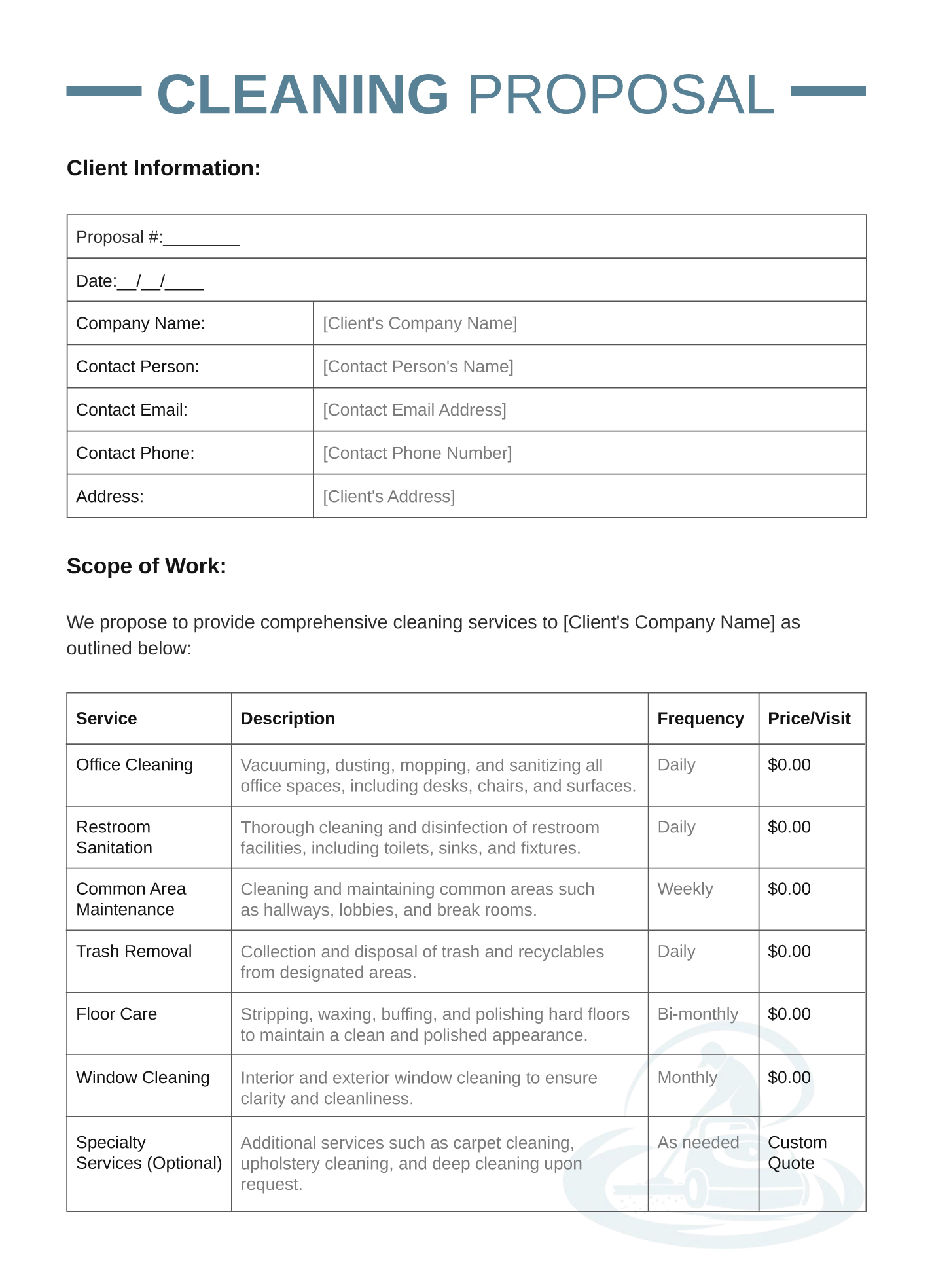Cleaning Business Proposal Template Prntbl concejomunicipaldechinu gov co Cleaning Business Proposal Template Prntbl concejomunicipaldechinu gov co