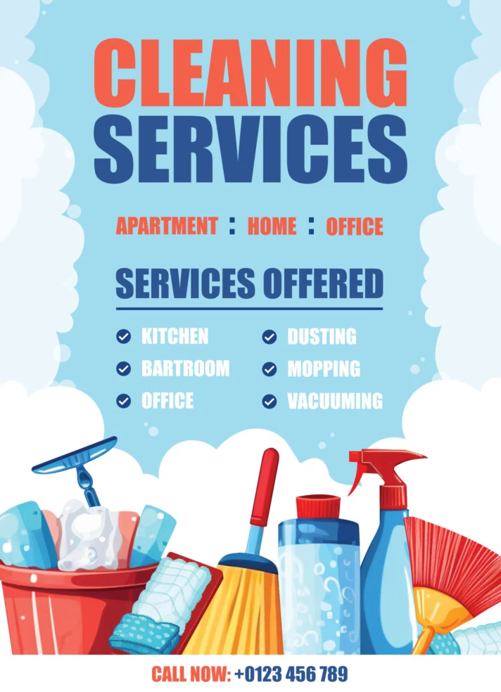 Cleaning Service Flyer Free Google Docs Template - gdoc.io for Free Printable Flyers For Cleaning Business