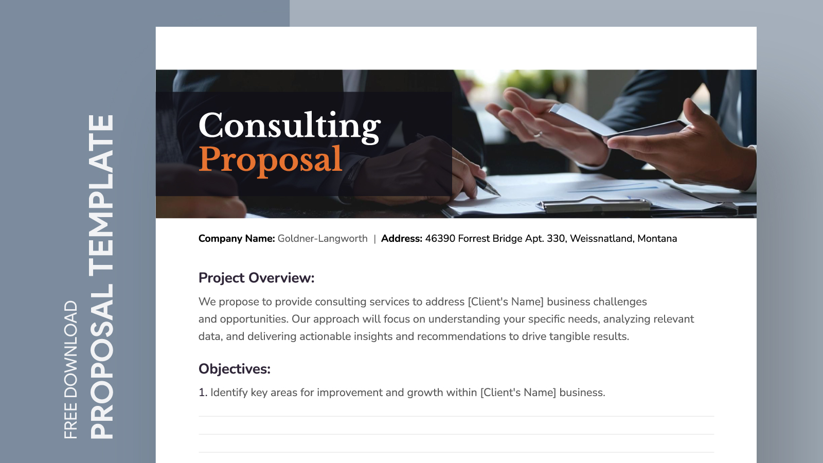 Consulting Proposal Free Google Docs Template gdoc.io