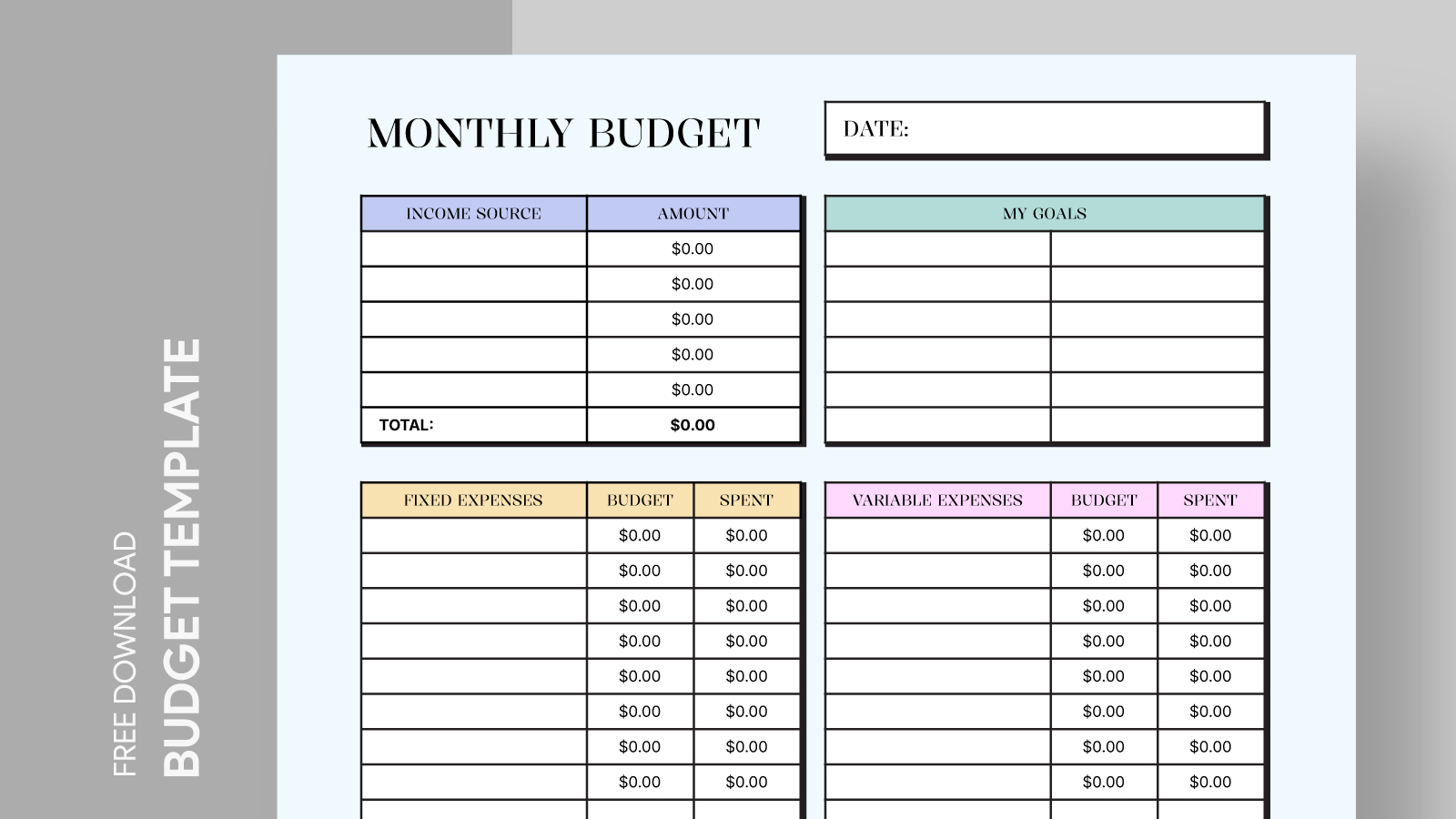 Customizable Monthly Budget Free Google Docs Template gdoc io Customizable Monthly Budget Free Google Docs Template gdoc io