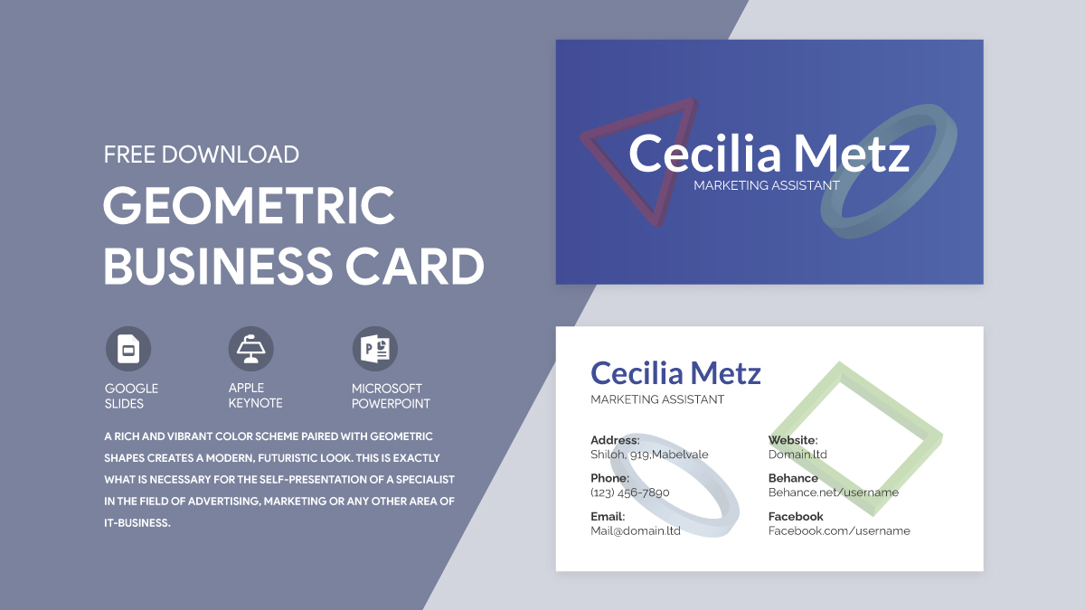 Double Sided Business Card Free Google Docs Template - gdoc.io