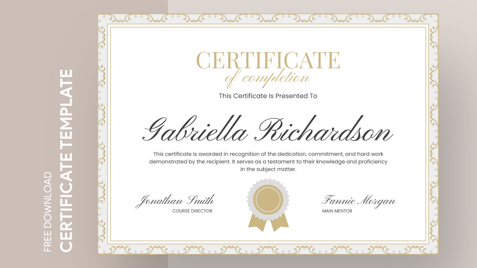 Editable Certificate Free Google Docs Template 