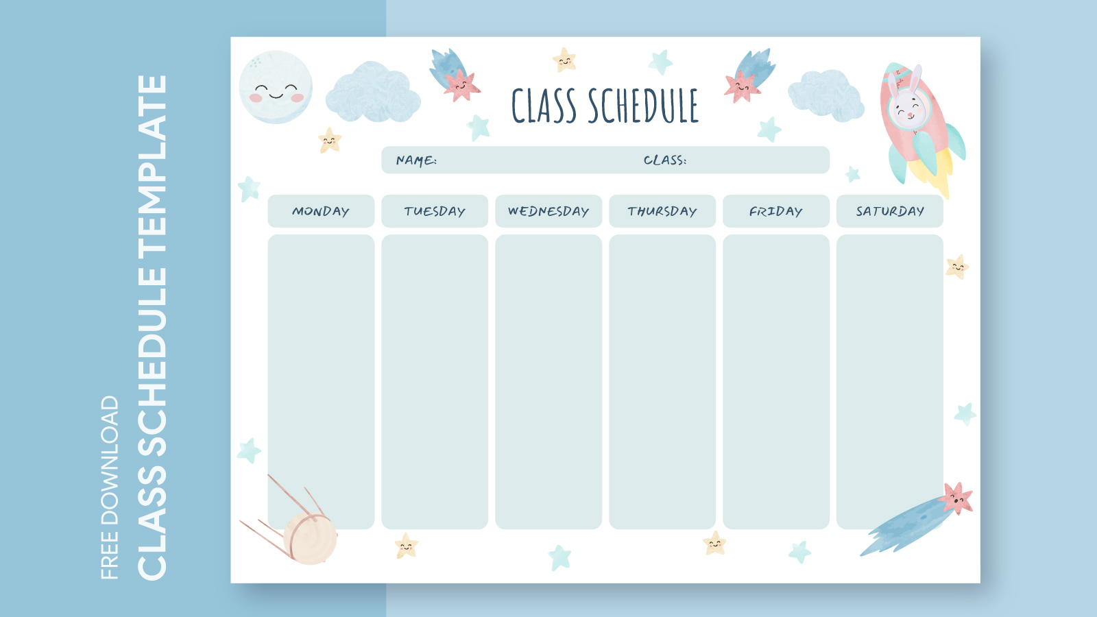 Elementary School Class Schedule Free Google Docs Template Gdoc io