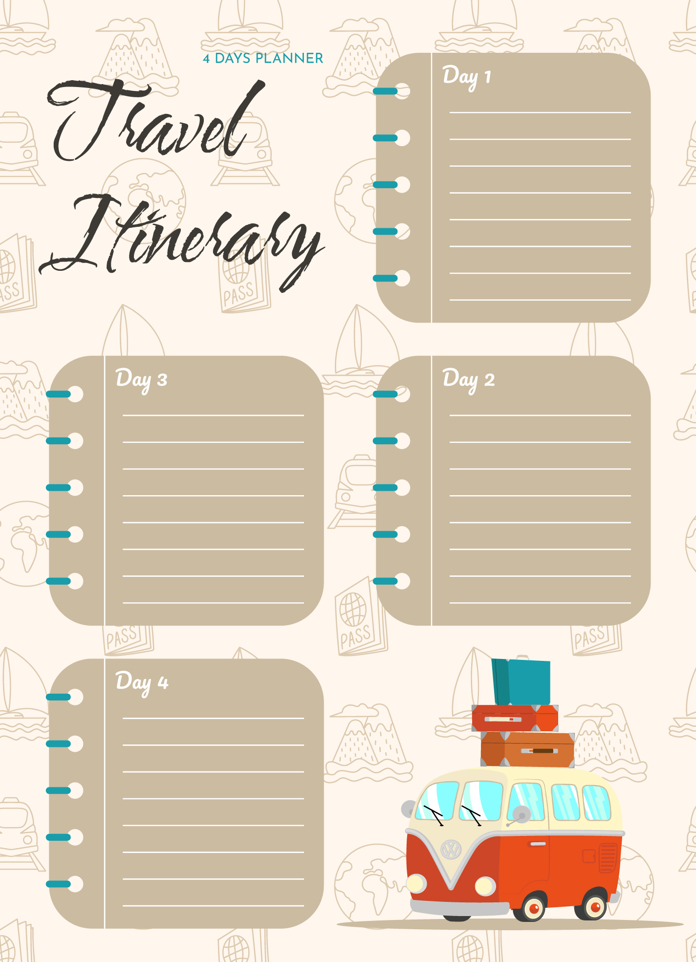 Family Travel Itinerary Template