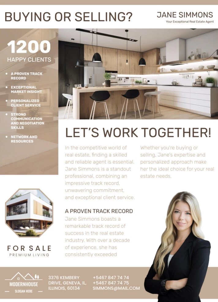 Flyer for Real Estate Agent Free Google Docs Template - gdoc.io