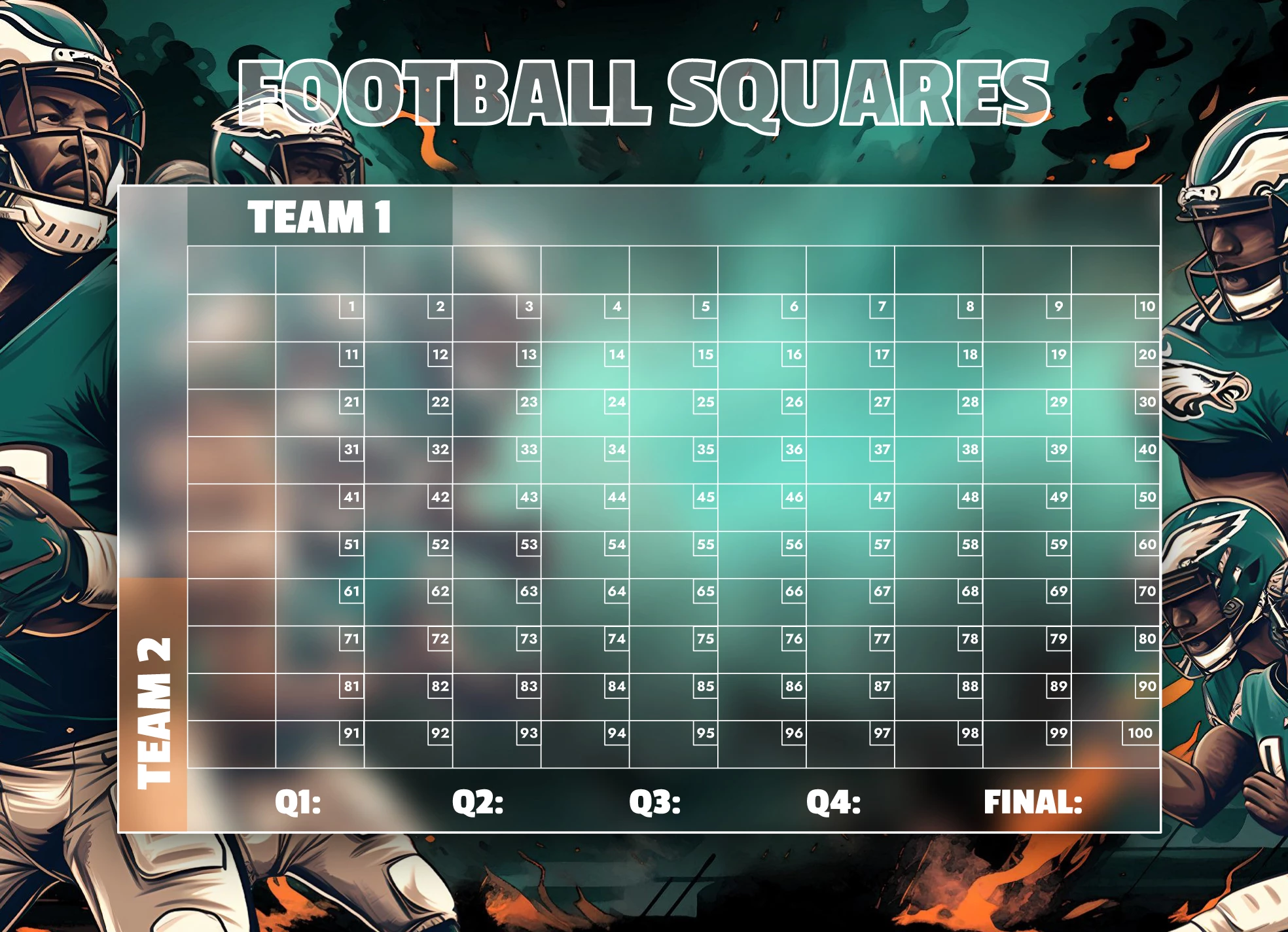 football squares 2026 free google docs template - gdoc.io