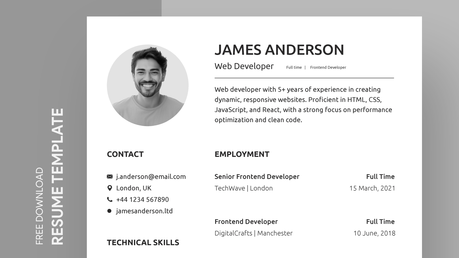 Good Resume Free Google Docs Template - gdoc.io
