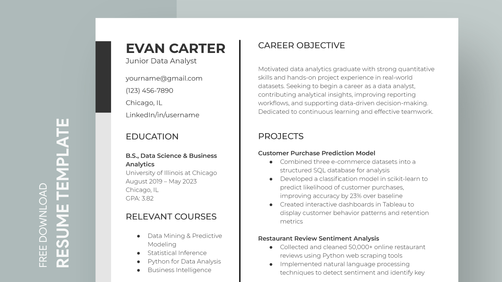 Graduate Resume Free Google Docs Template - gdoc.io