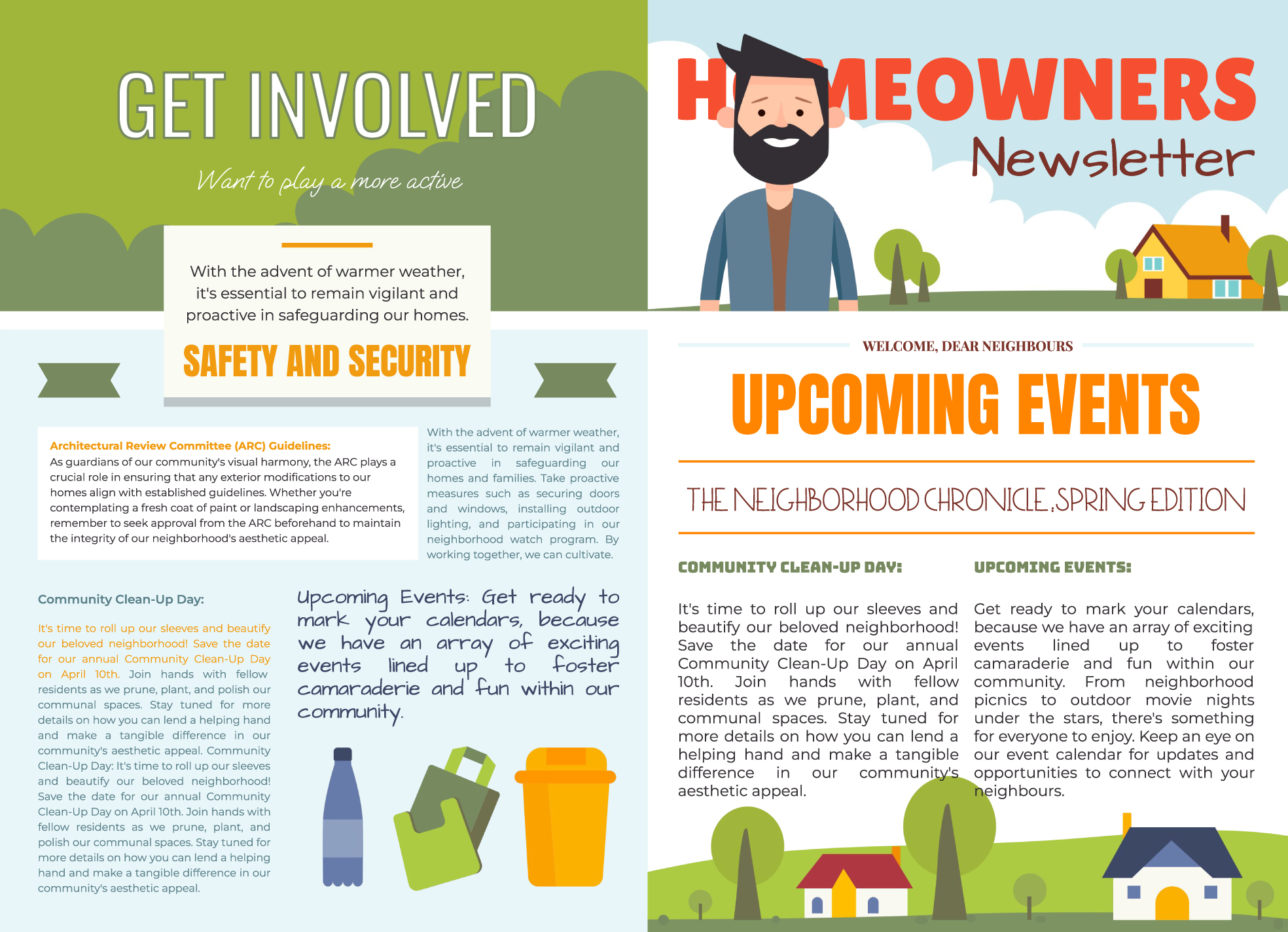 Homeowners Association Newsletter Free Google Docs Template - gdoc.io