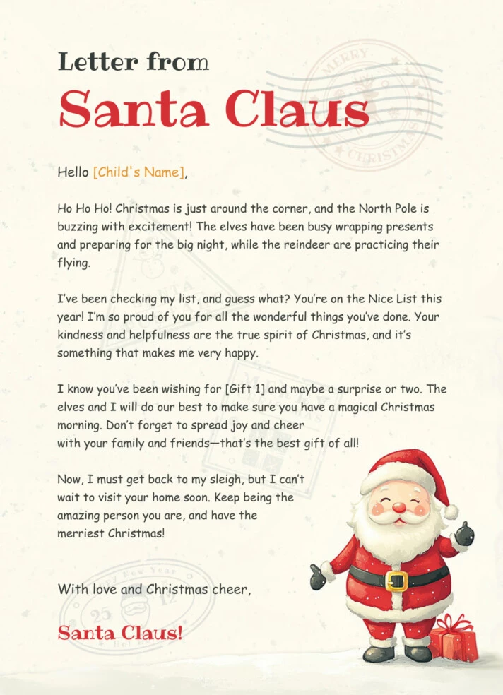 Letter from Santa Free Google Docs Template - gdoc.io letter-from-santa-free-google-docs-template-gdoc-io