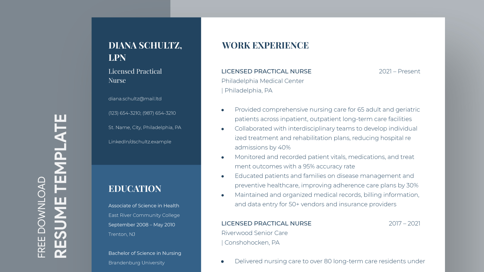 Licensed Practical Nurse Resume Free Google Docs Template - gdoc.io