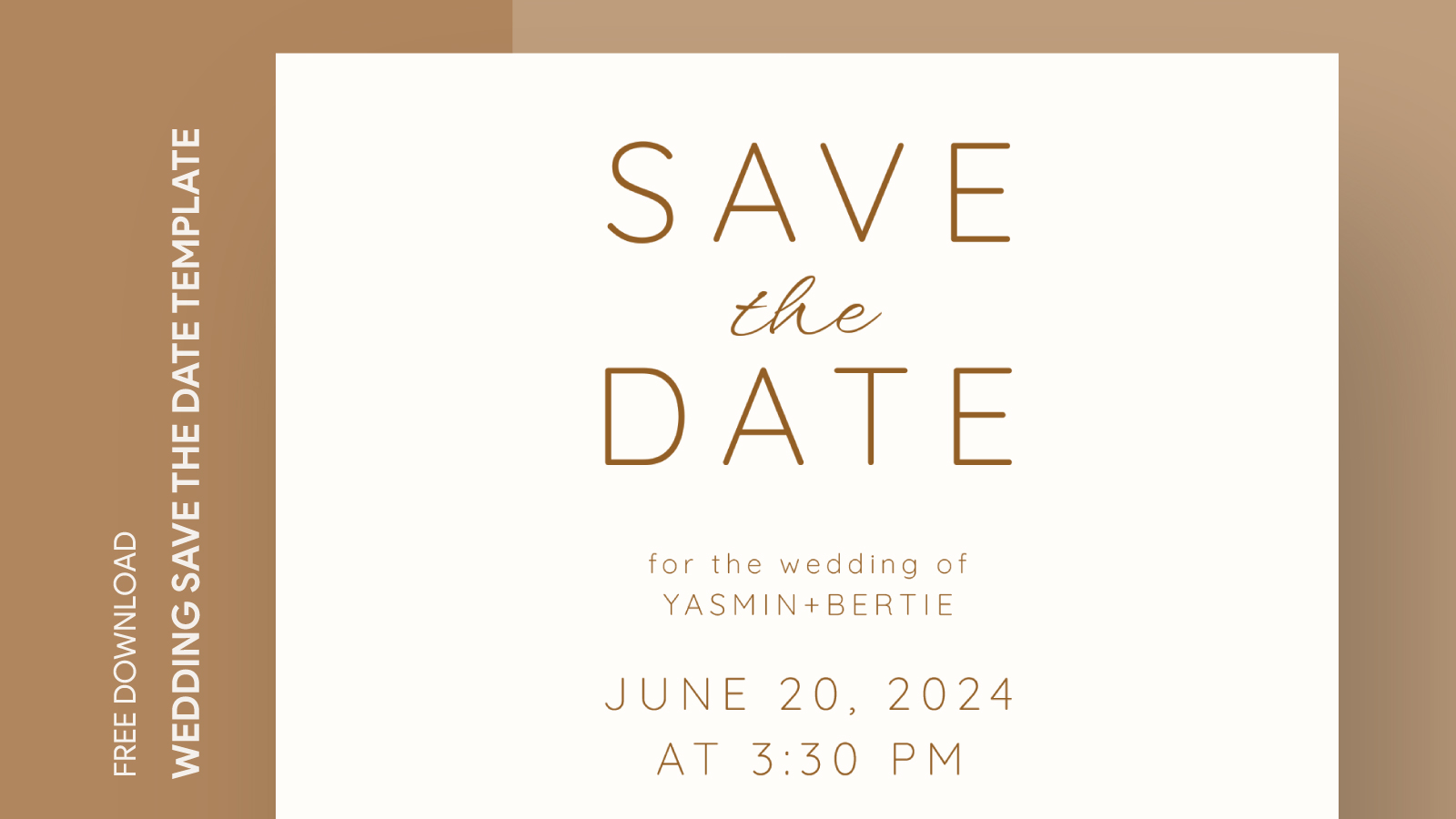 Minimalist Wedding Save the Date Free Google Docs Template gdoc io