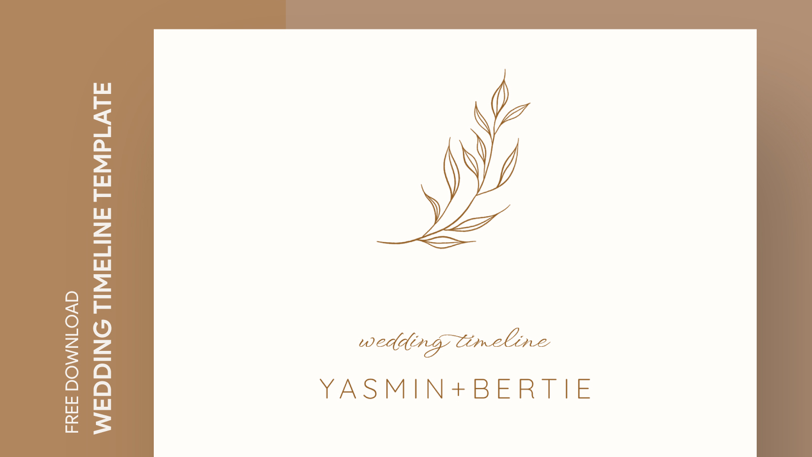Minimalist Wedding Timeline Free Google Docs Template - gdoc.io