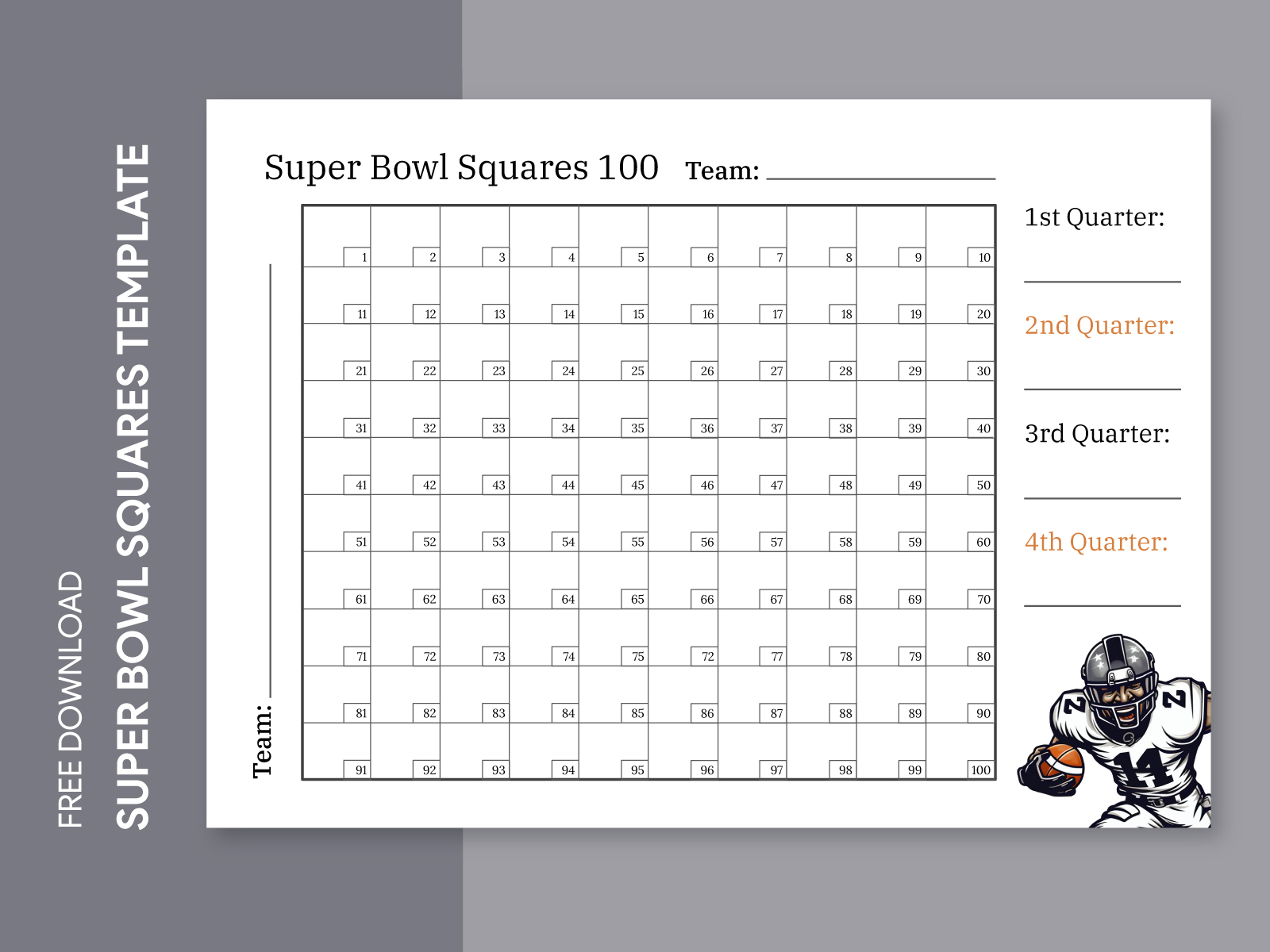 Super Bowl Squares Template 2024 Jenda Lorette 5202