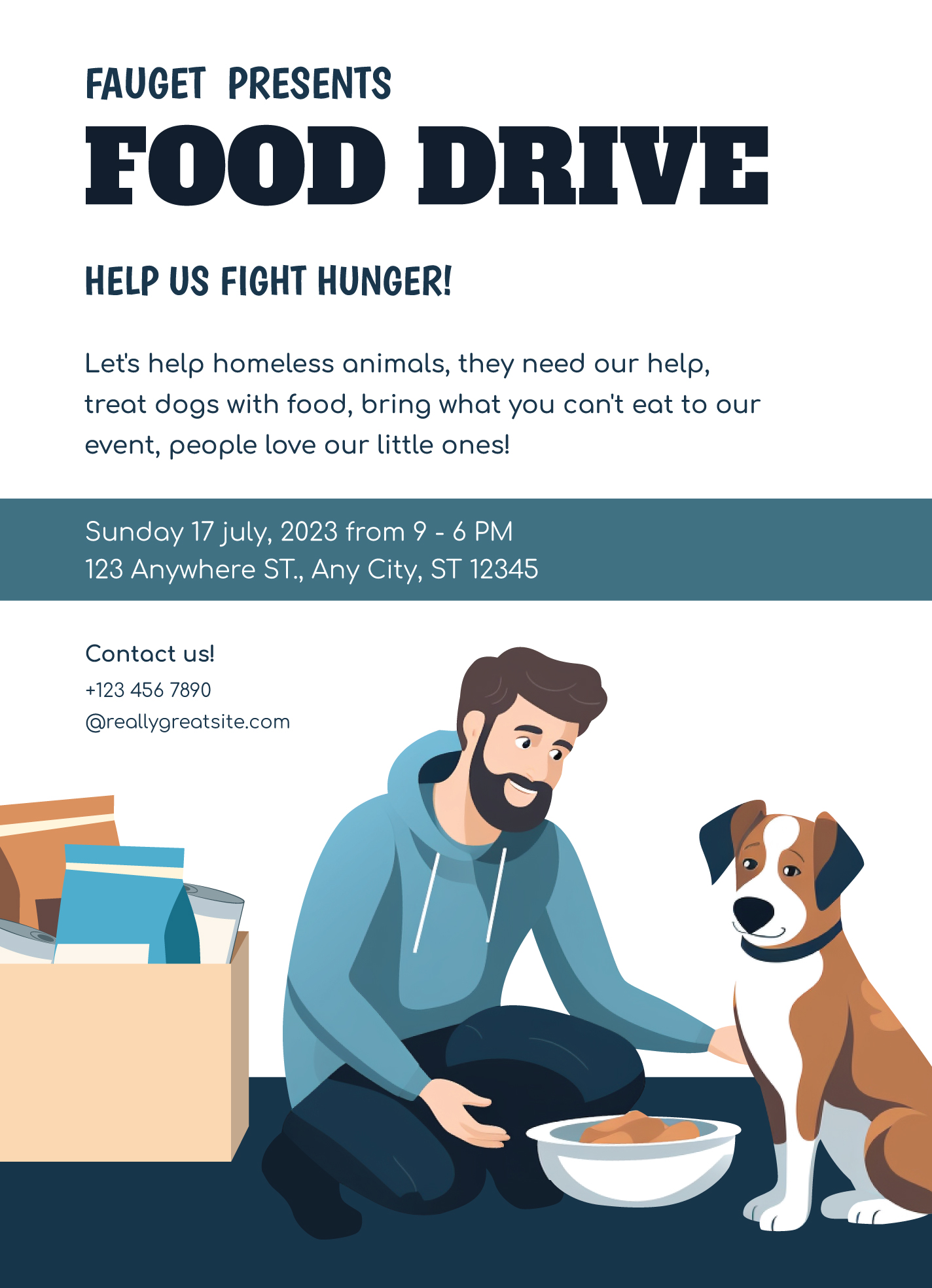 Pet Food Drive Flyer Free Google Docs Template gdoc.io