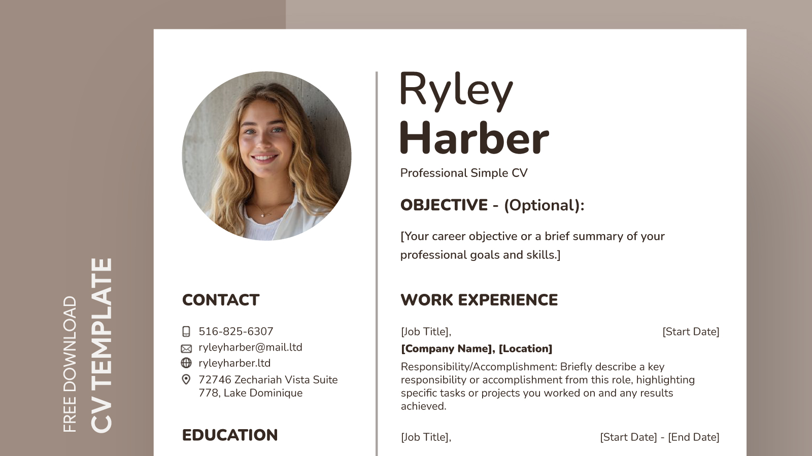 free google docs templates cv