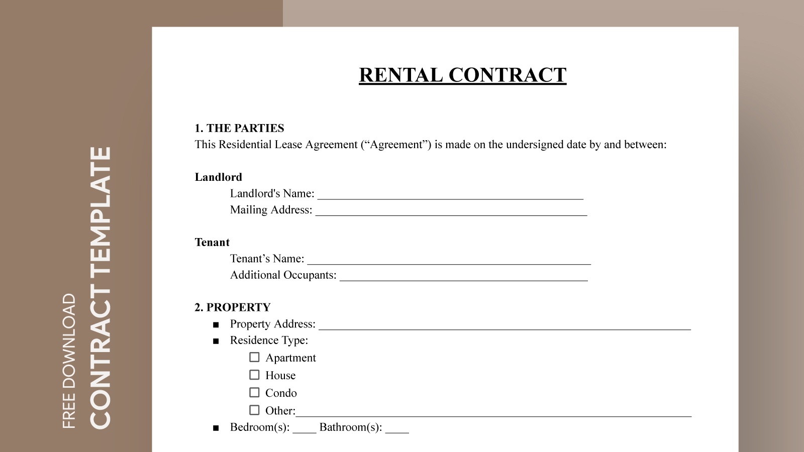 Free Contract Agreement Templates Word Google Docs