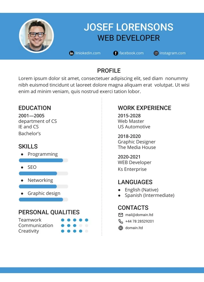Web Designer Resume