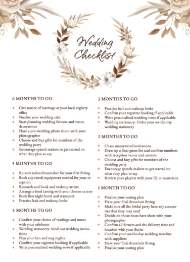 rustic wedding checklist free google docs template t