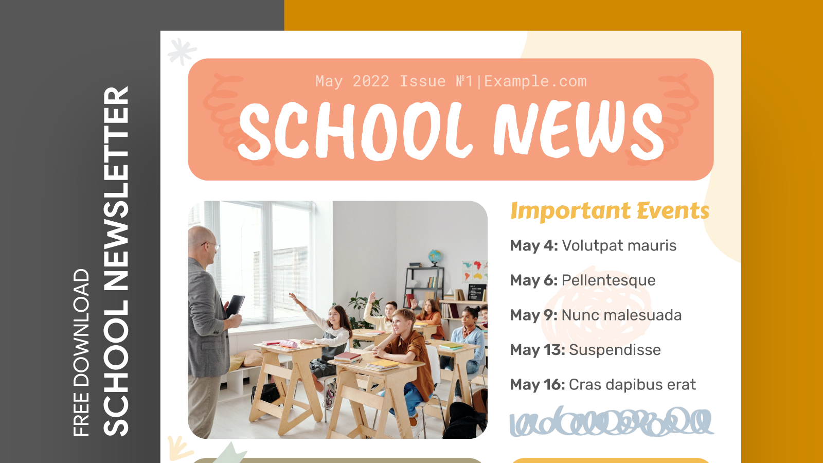 School Newsletter Free Google Docs Template - gdoc.io