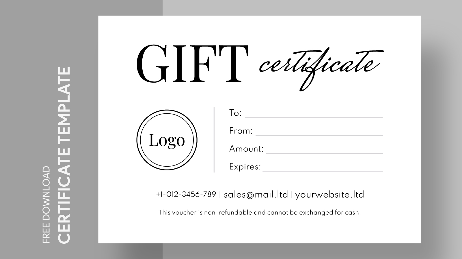 Simple Blank Gift Certificate Free Google Docs Template gdoc io