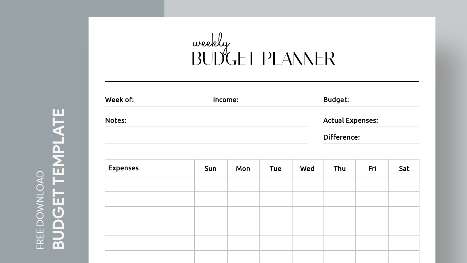 Simple Weekly Budget Free Google Docs Template - gdoc.io