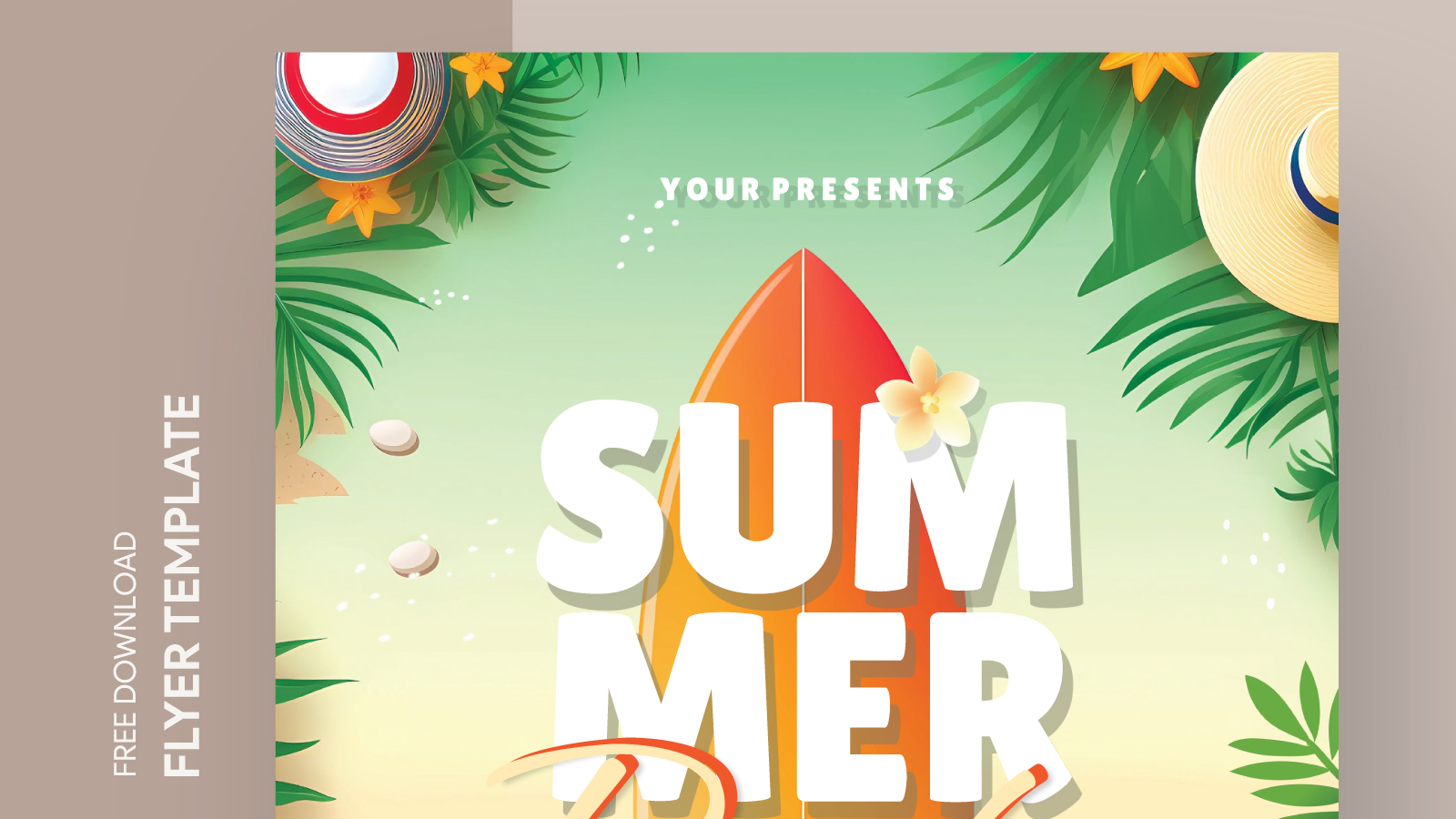 Summer Beach Flyer 2024 Free Google Docs Template gdoc.io