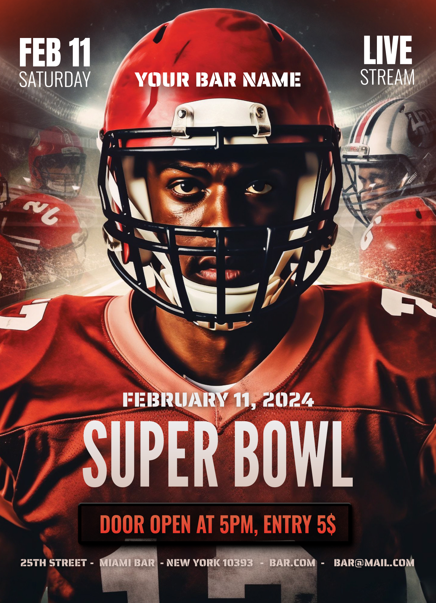 NFL Super Bowl Flyer Free Google Docs Template 