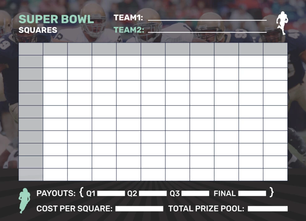 Printable Super Bowl Squares Free Google Docs Template 