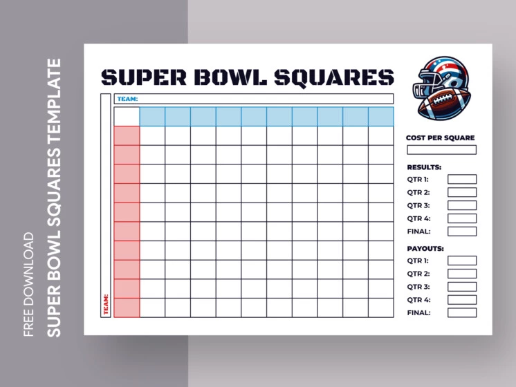 Super Bowl Squares Templates for Free Download - gdoc.io