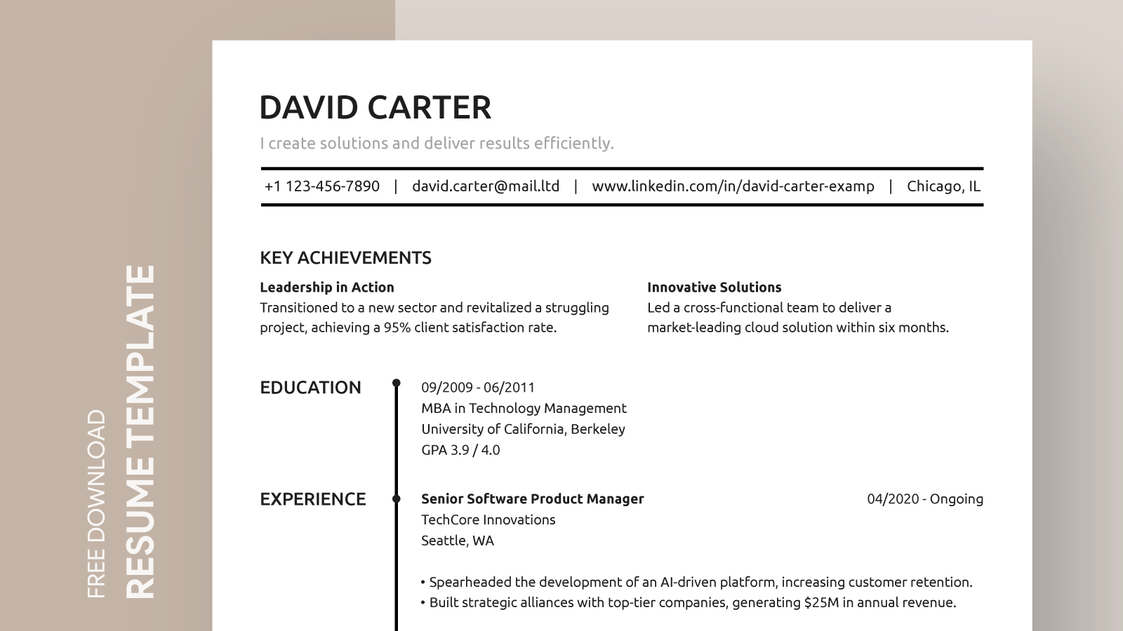 Traditional Resume Free Google - Traditional Resume Free Google Docs Template 1600x900
