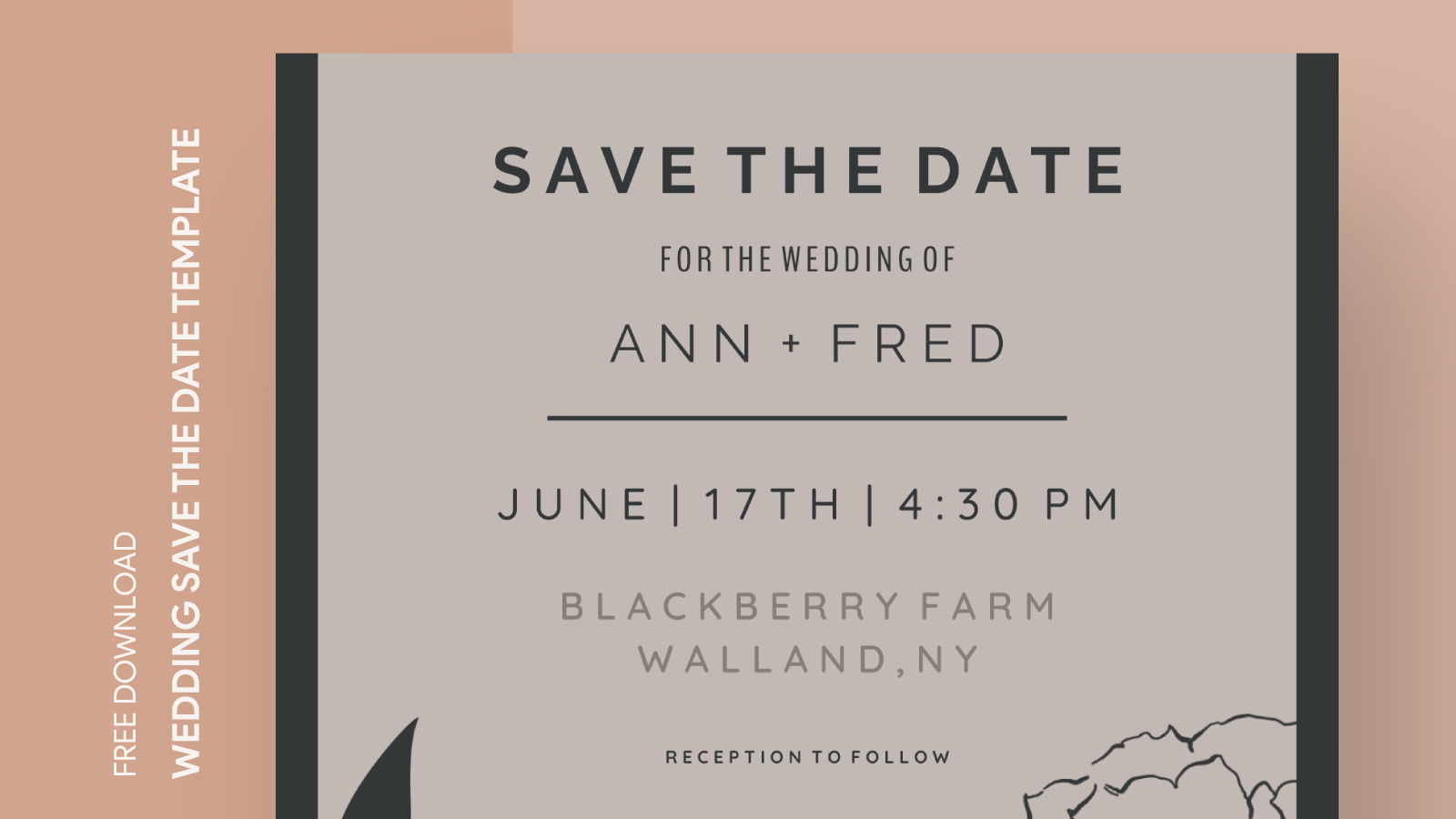 Rustic Wedding Save the Date Free Google Docs Template 